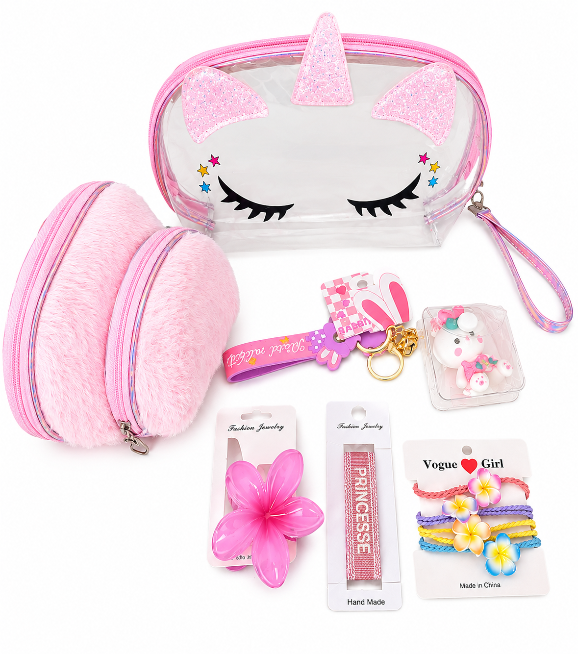 Trousse licorne rose clair