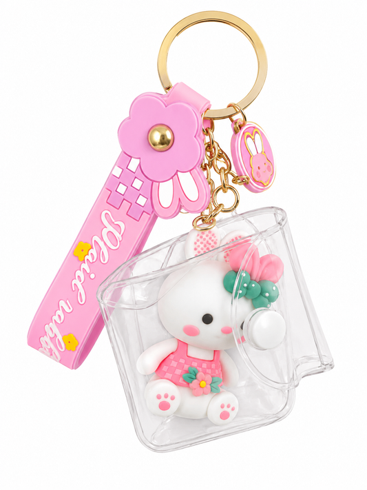 Porte-clés lapin pochette