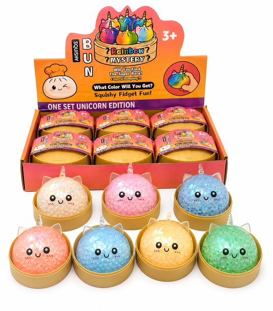 Dumpling squishy Licorne a billes d'eau